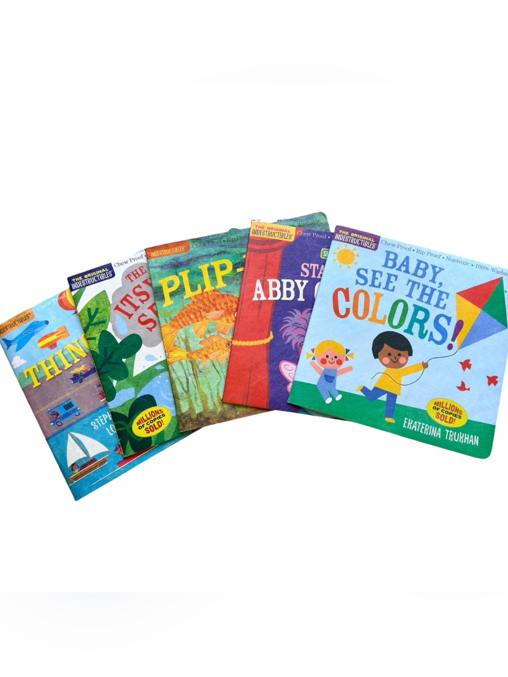Indestructibles Baby Toddler Books Lot Of 5 Rip & Chew Proof Washable Non-Toxic